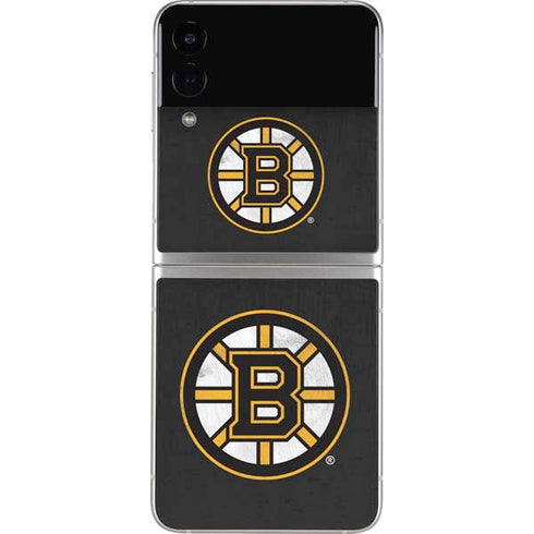 NHL Boston Bruins Distressed Galaxy Z Flip4 5G Skin